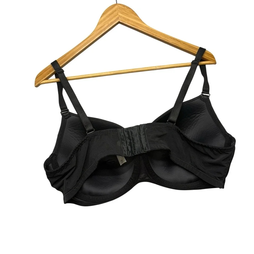 Cacique Womens Bra 44C Black Push Up Padded Underwire Romantic Sexy
